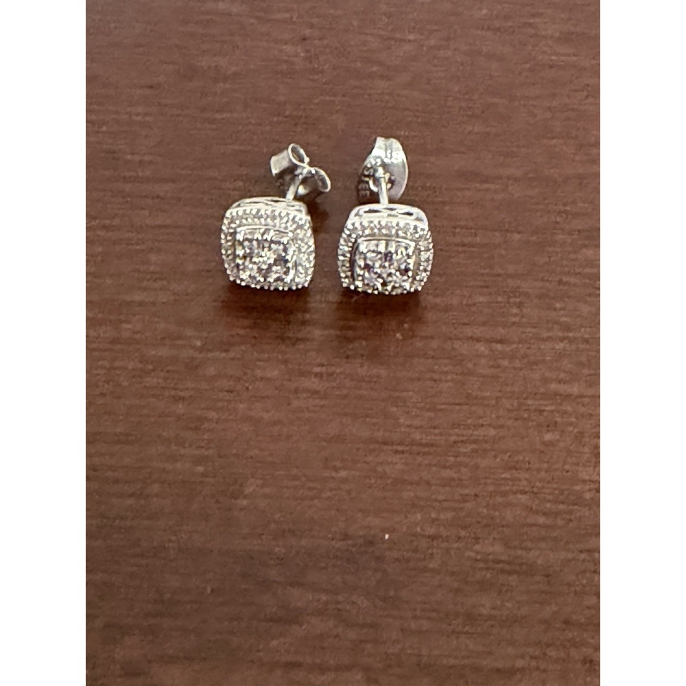 Allure Sk9 Sterling Silver Square Stud Earrings